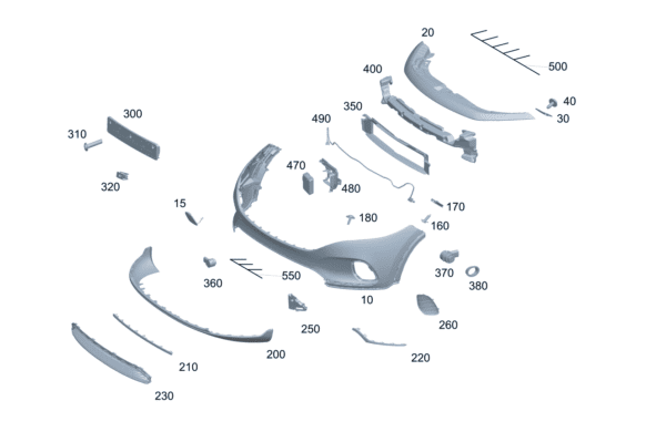 A24388019029999 Bumper trim lower part suitable for Audi A7L