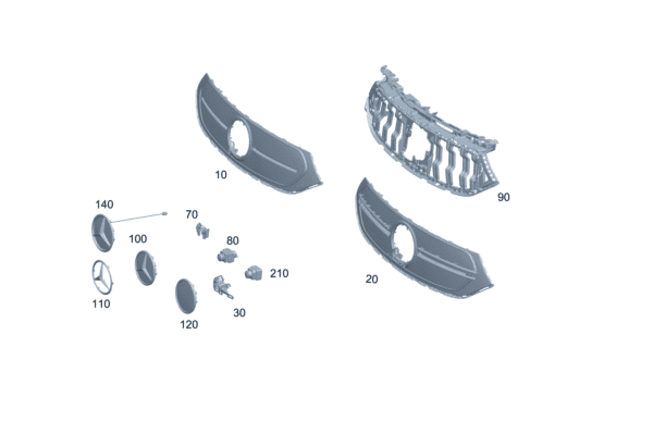 A2438808502 Radiator grille suitable for Mercedes-Benz EQA 260