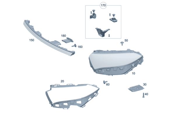 A2439061900 A2439062000 Headlight suitable for Mercedes-Benz EQA 260