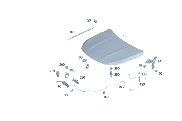 A2478807401 Engine hood suitable for Mercedes-Benz EQA 260