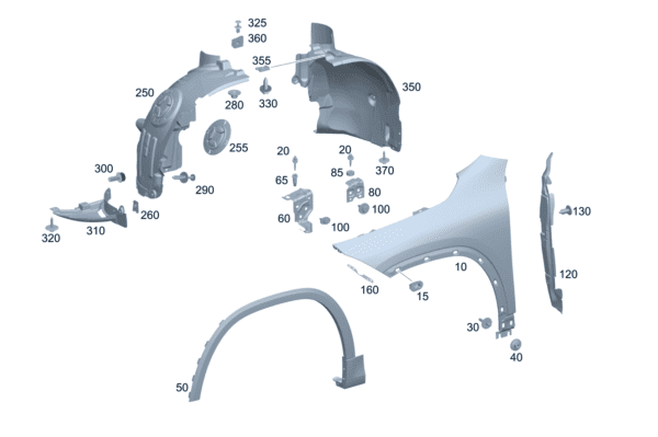 A2478811100 A2478811200 Fender suitable for Mercedes-Benz EQA 300