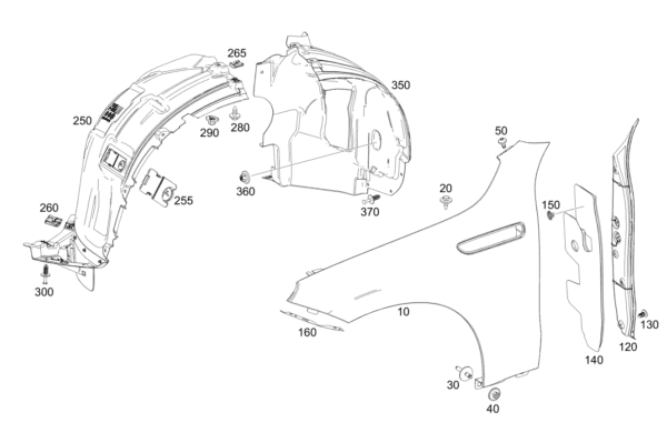 A2938804500 A2938804600 Fender suitable for Mercedes-Benz EQC350