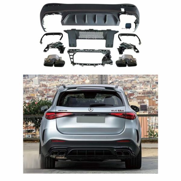 Mercedes-Benz X254 GLC SUV upgraded GLC63 AMG tail lip tailpipe